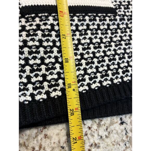 Women's Ann Taylor Geo Stitch Button Down Knit Sweater Vest Cotton Sz L NWT - Picture 9 of 9